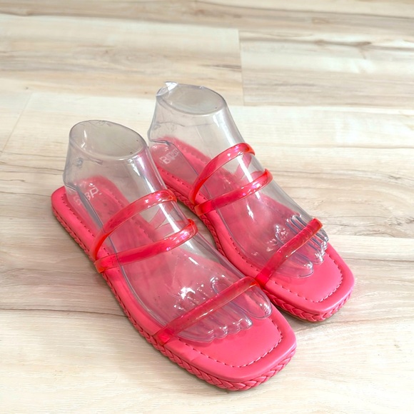 bp Shoes - BP. Pink Clear Faux Leather Sandals
